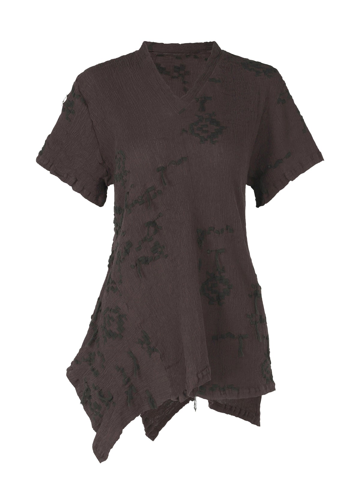 KYO CHIJIMI CUT LOOP, Women's Top, Brown