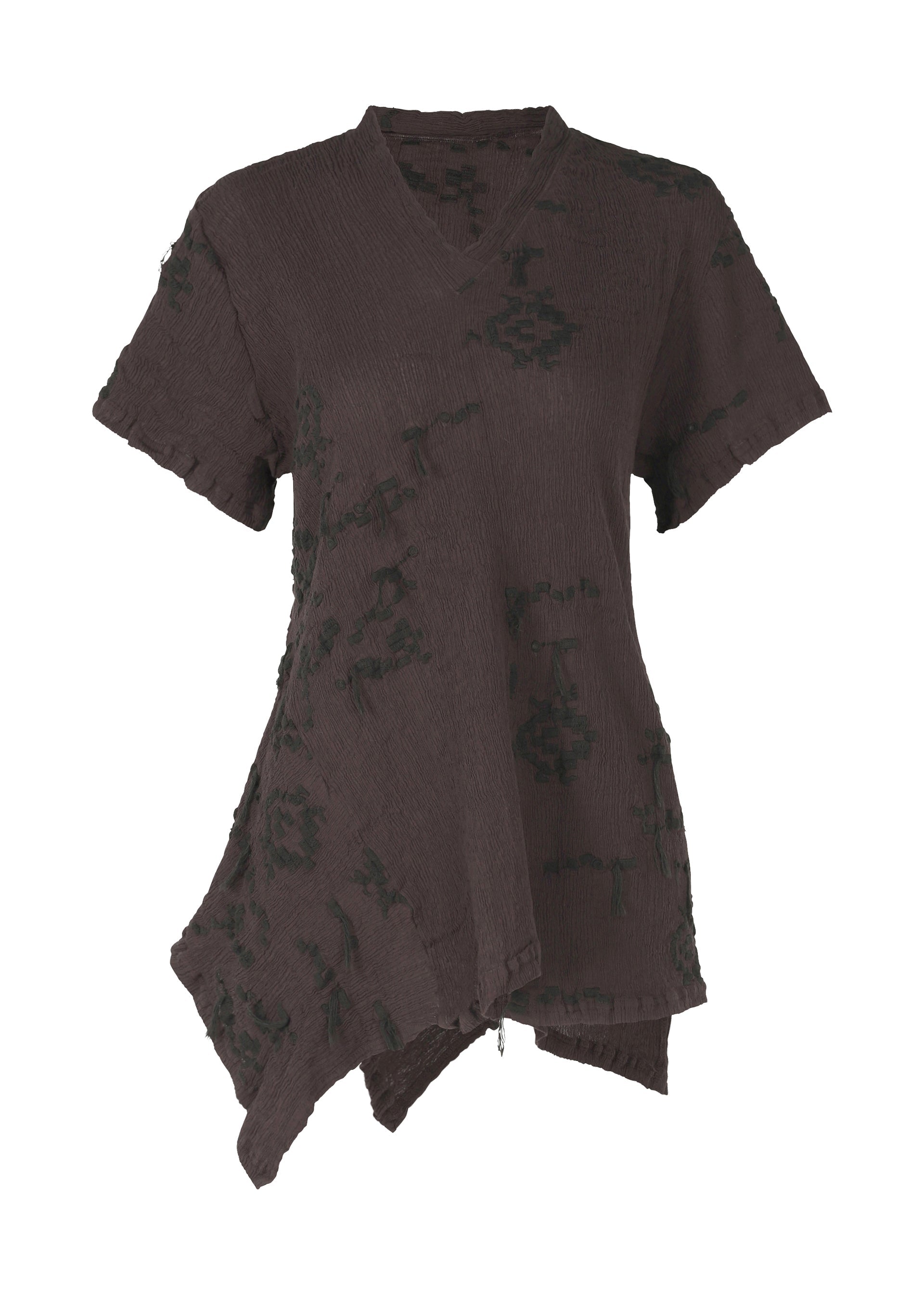 KYO CHIJIMI CUT LOOP, Women's Top, Brown