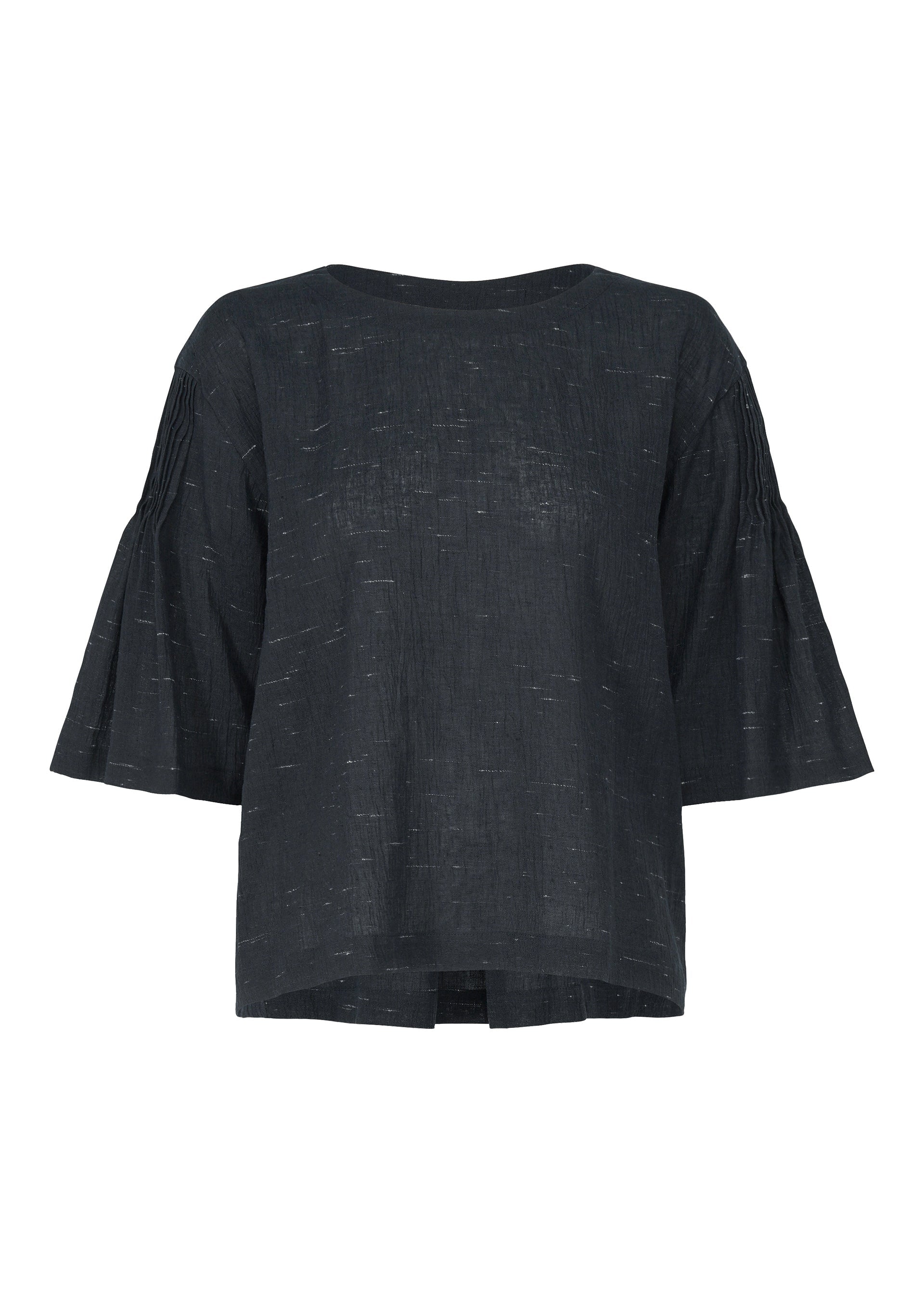 PINTUCKING, Women's Tops, Gray
