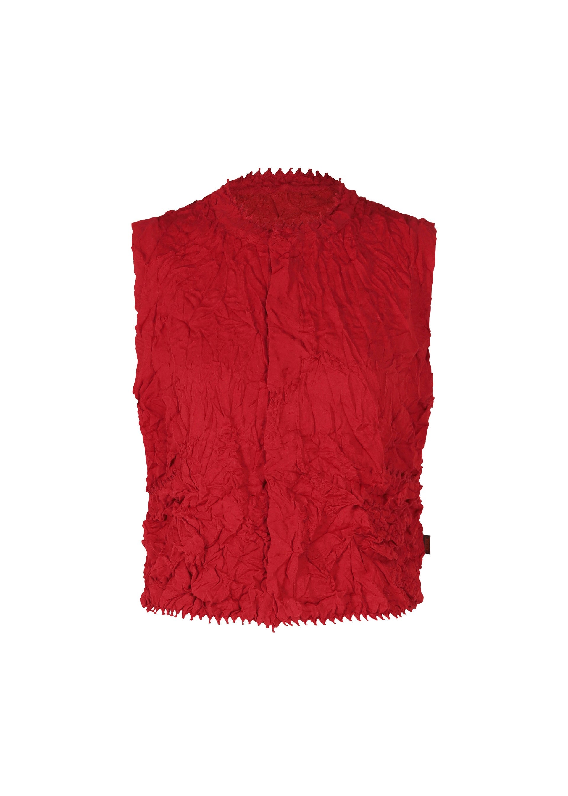 Zoomed view KUMO SHIBORI KNIT - RED （no.24）