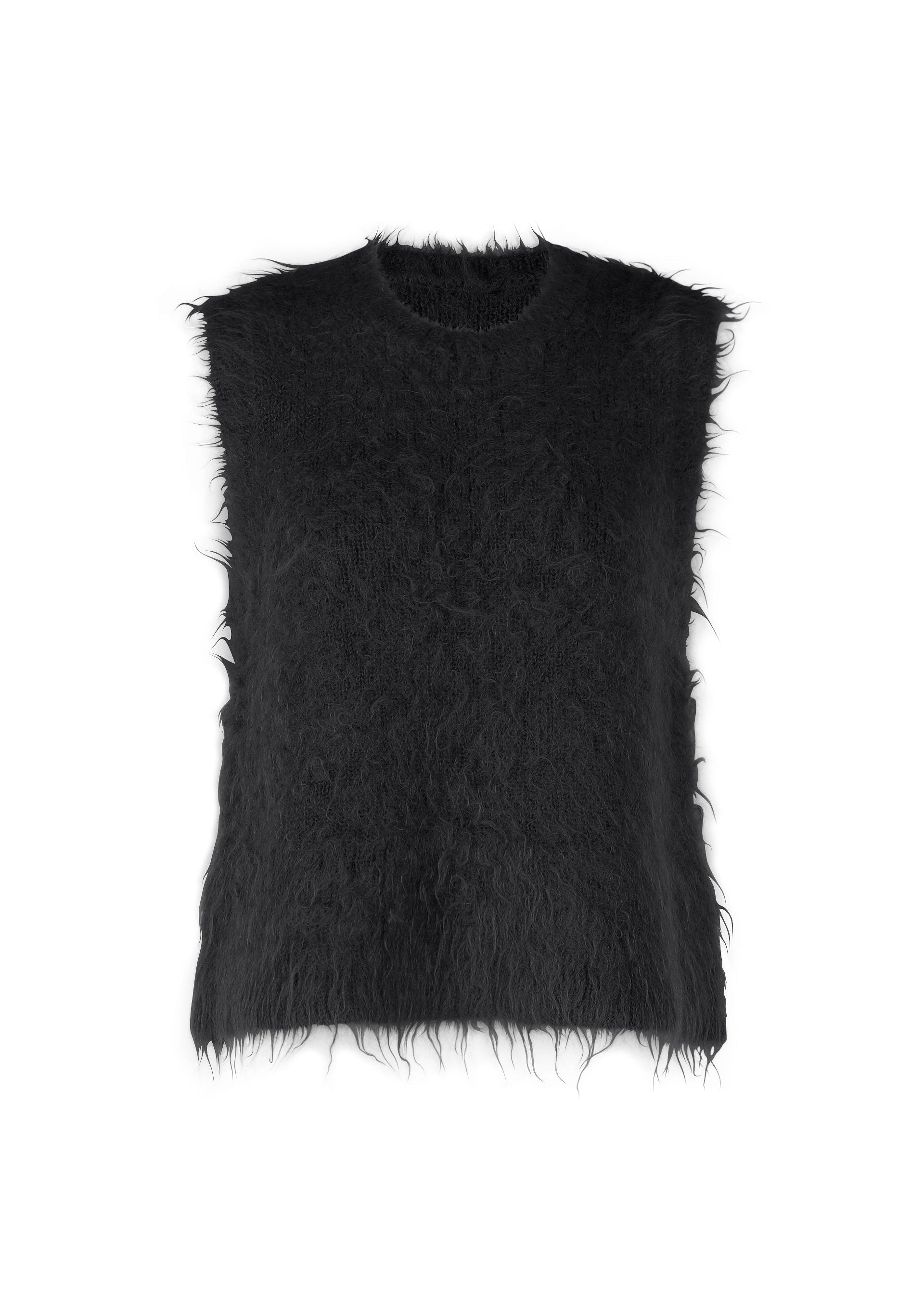 Zoomed view MOHAIR FUR SHAGGY, Women's Top, Black - BLACK （no.15）