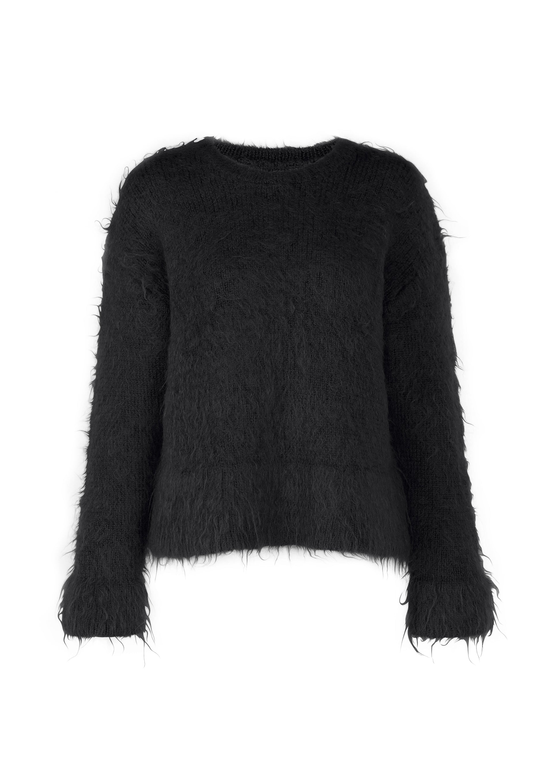 Zoomed view MOHAIR FUR SHAGGY, Women's Top, Black - BLACK （no.15）