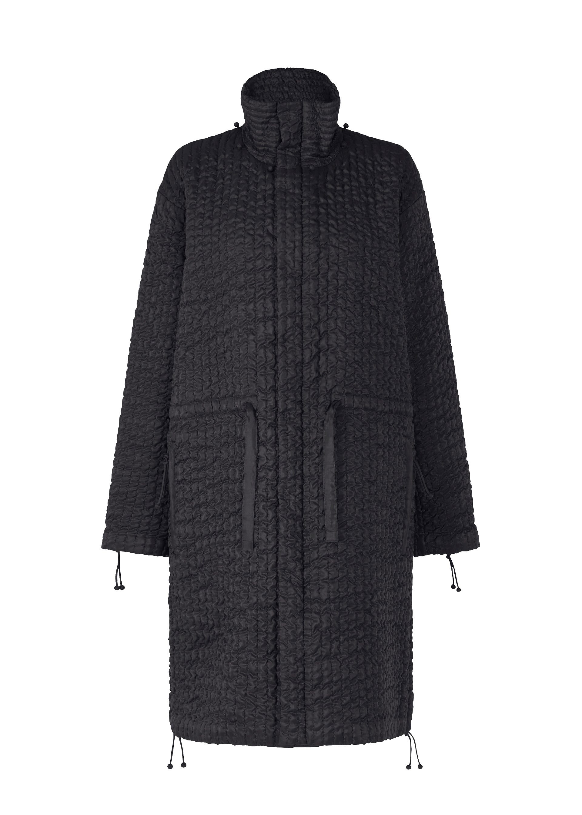 Zoomed view HOODED KABIRA COAT - BLACK (no.15)