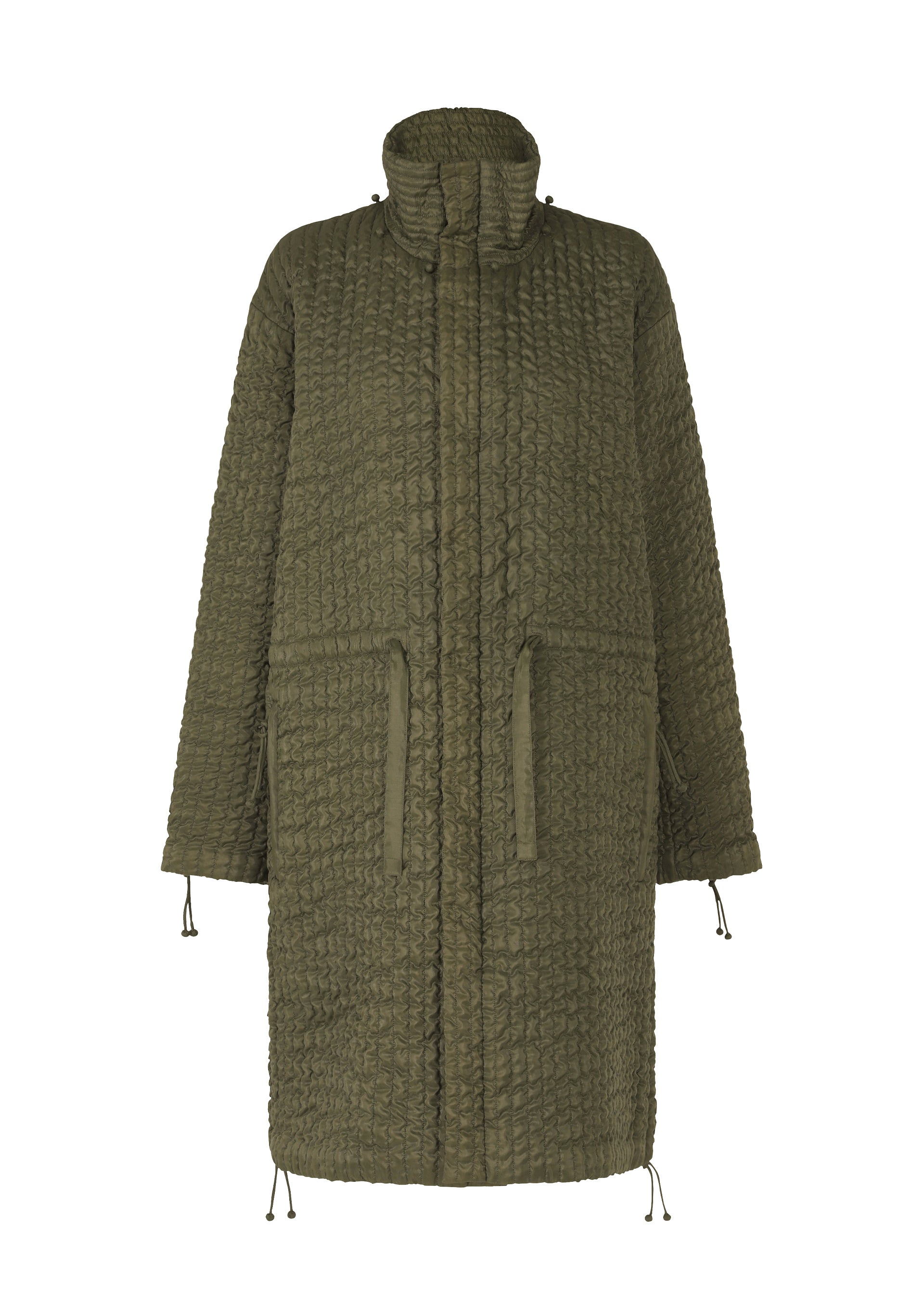 Zoomed view HOODED KABIRA COAT - KHAKI (no.65)