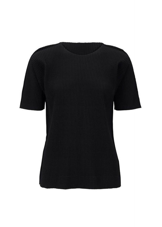 FINE KNIT PLEATS BLACK TOP