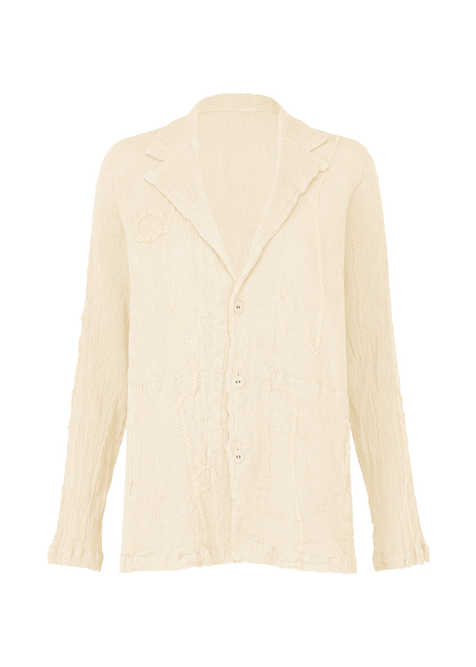 Zoomed view KYO CHIJIMI EMB, Women's Jackets & Coats, White - OFF WHITE （no.02）