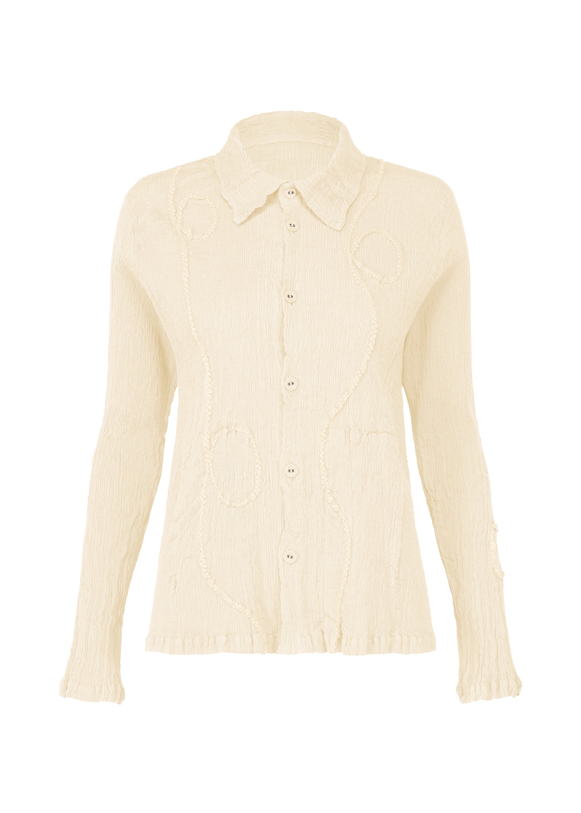 Zoomed view KYO CHIJIMI EMB, Women's Jackets & Coats, White - OFF WHITE （no.02）