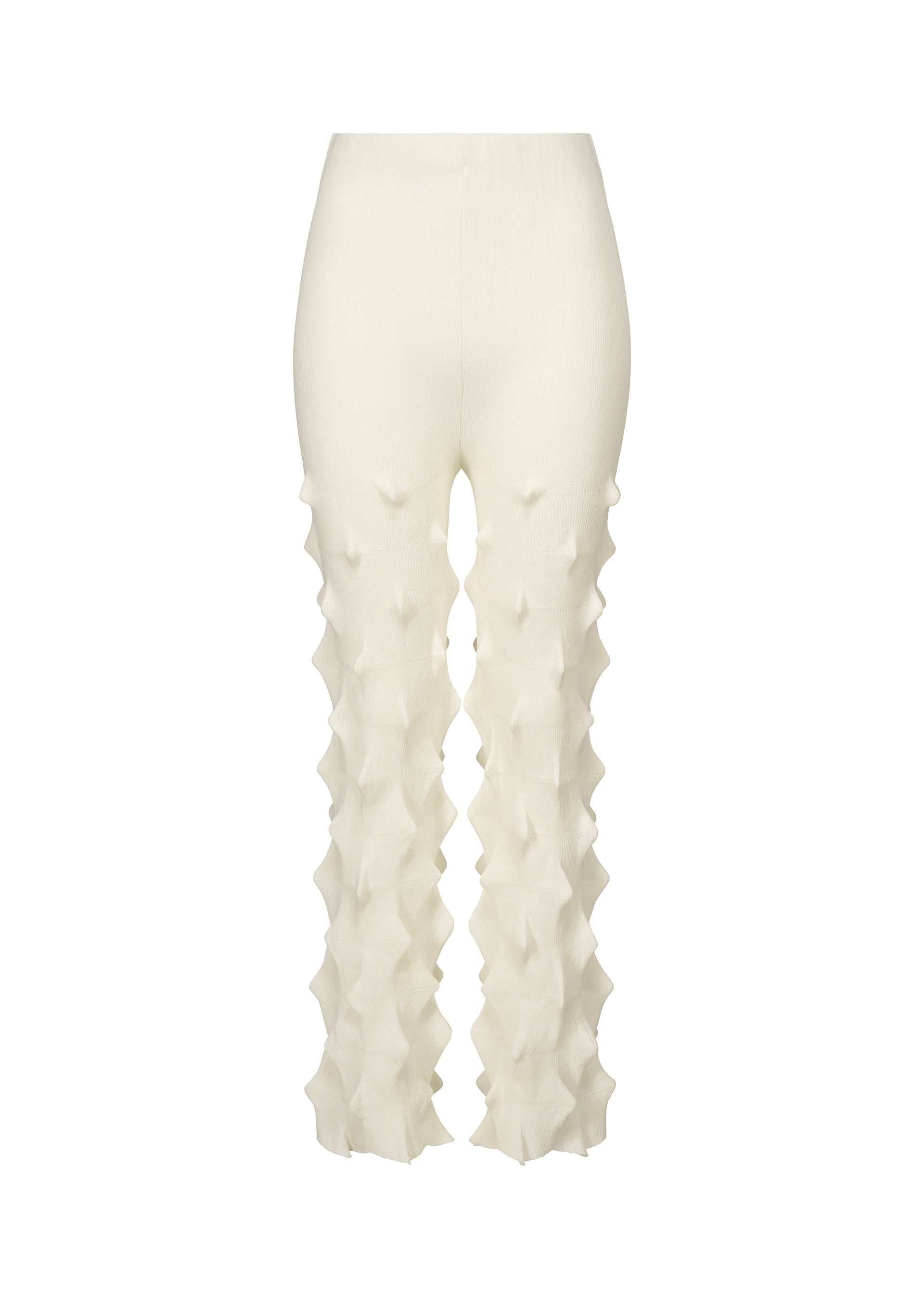 Zoomed view ZIG ZAG KNIT, Women's Pants, White - WHITE （no.01）