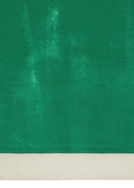 The HaaT WALL WHITE HEM is a green fabric with a subtle sheen and a horizontal off-white border along the bottom, highlighting Kyoto dyeing techniques similar to those seen in fine chiffon stoles.