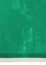 The HaaT WALL WHITE HEM is a green fabric with a subtle texture, inspired by chiffon skirts, featuring a dark green border near the bottom and finished with a white hem.