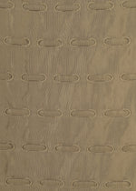 HOLE & LINE by HaaT features a soft beige fabric with subtle vertical ridges, adorned with evenly spaced horizontal oval stitched holes that create a grid-like pattern reminiscent of eyelet embroidery.