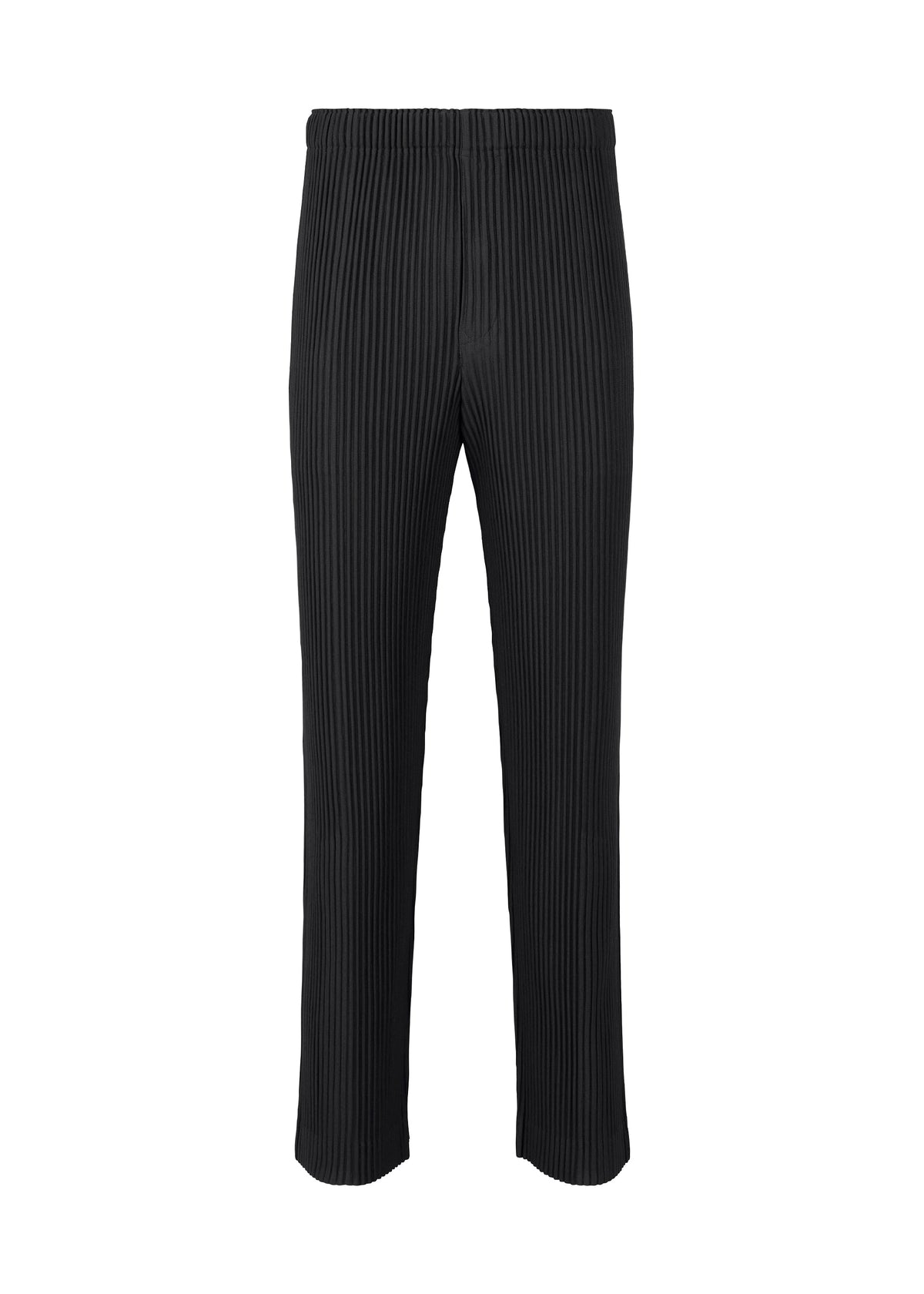 PLEATS BOTTOMS 1, Men's Pants, Black