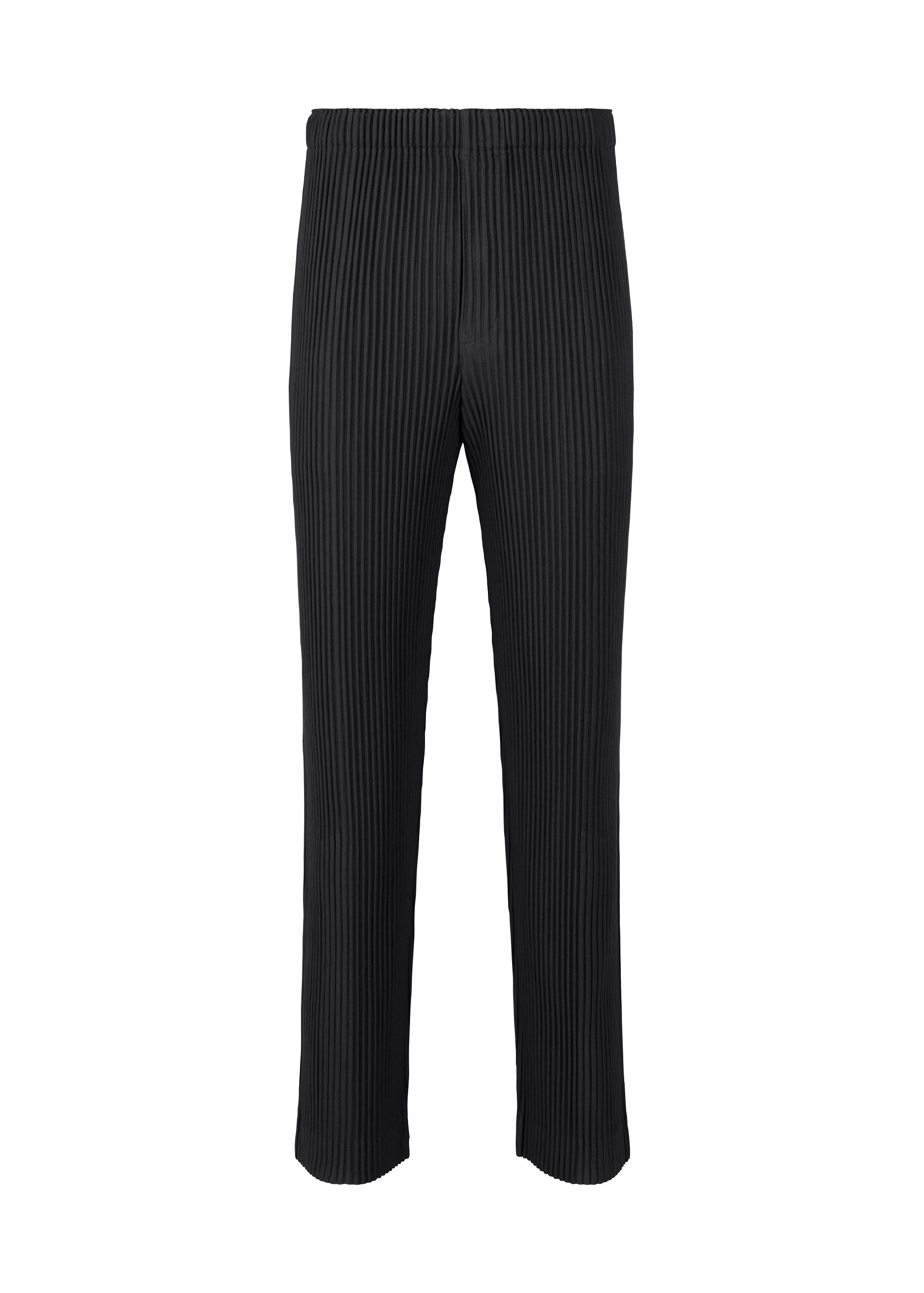 PLEATS BOTTOMS 1, Men's Pants, Black