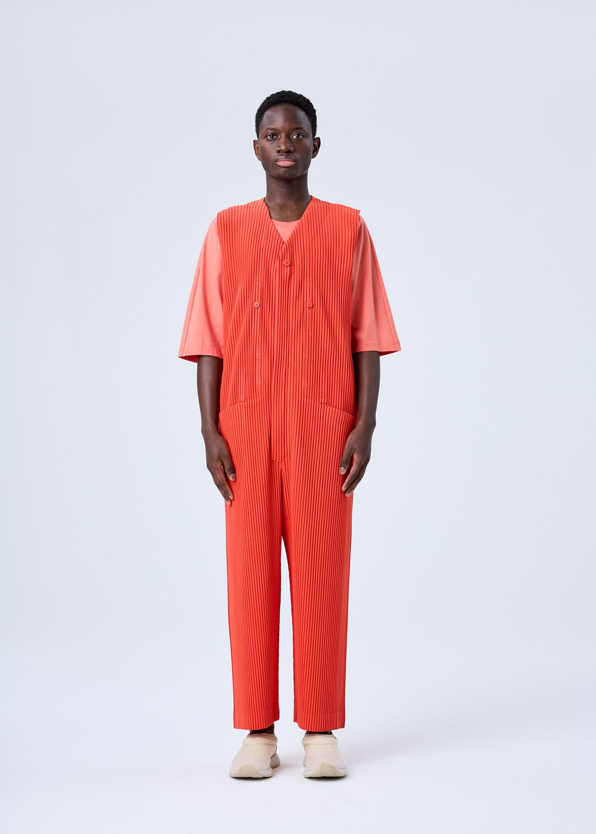 PLEATS BOTTOMS 1, Men's jumpsuit, worn image 1