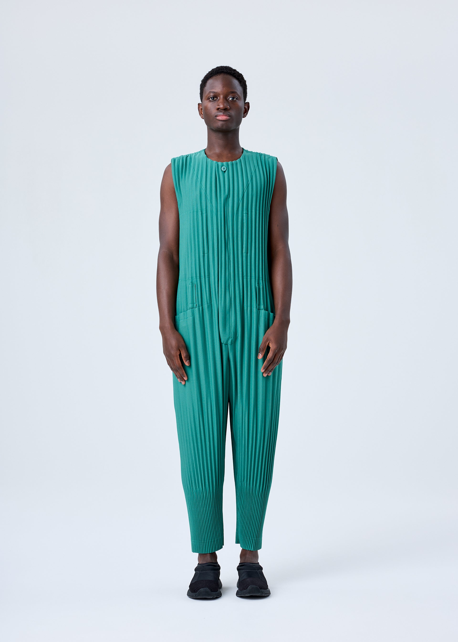 Jumpsuit with pleated trousers on sale