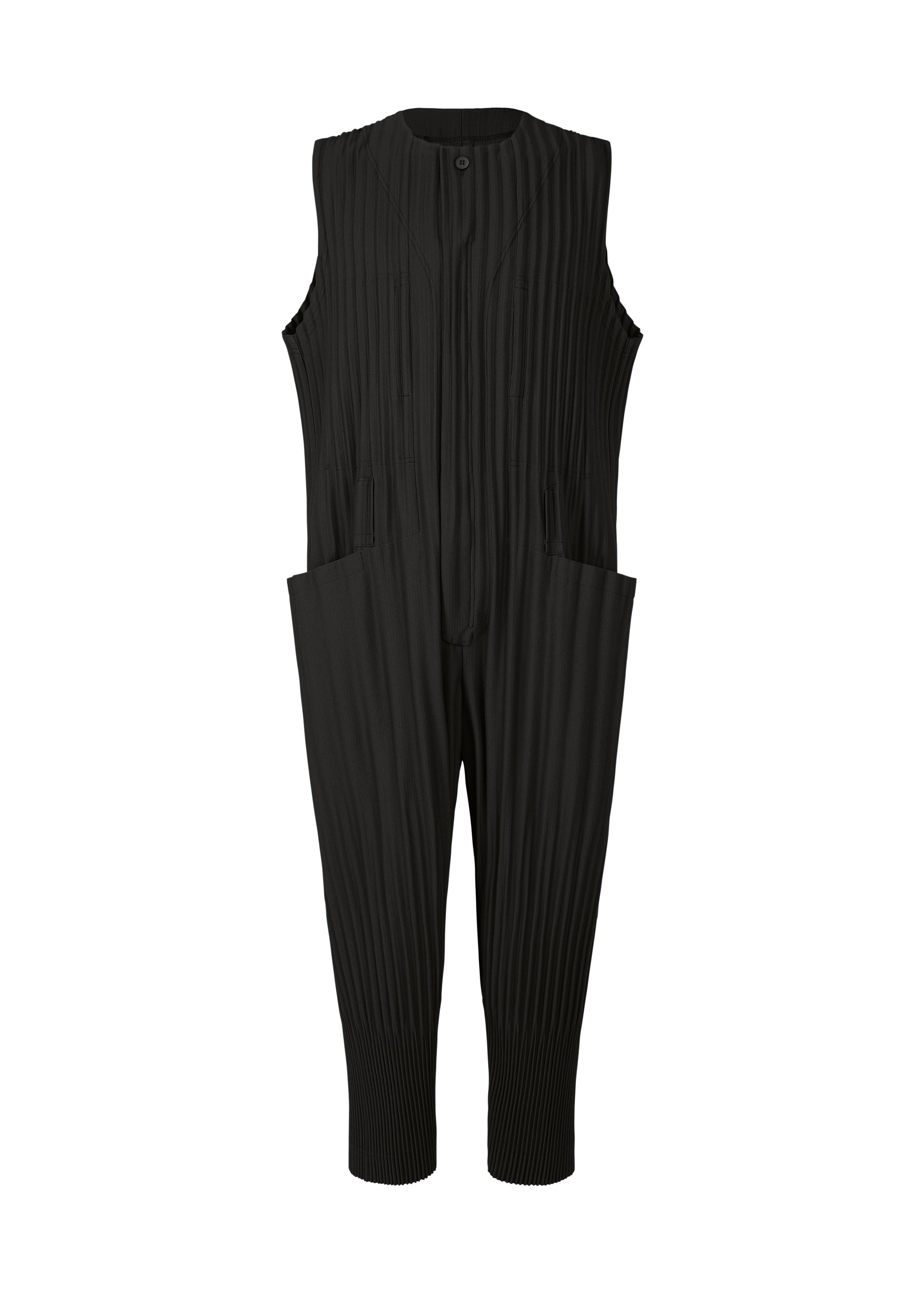 PLEATS BOTTOMS 2, Men's Jumpsuit, Black