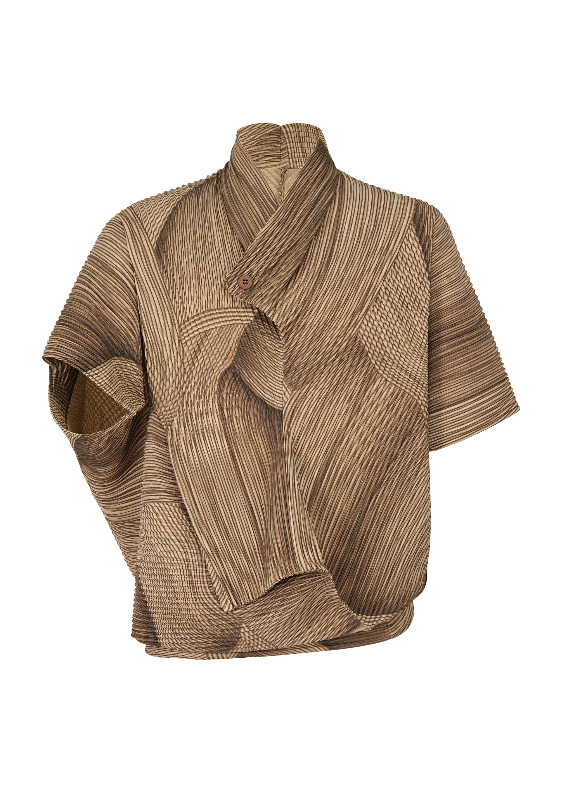 RB_ALL OVER PLEATS, Men's Tops, Brown