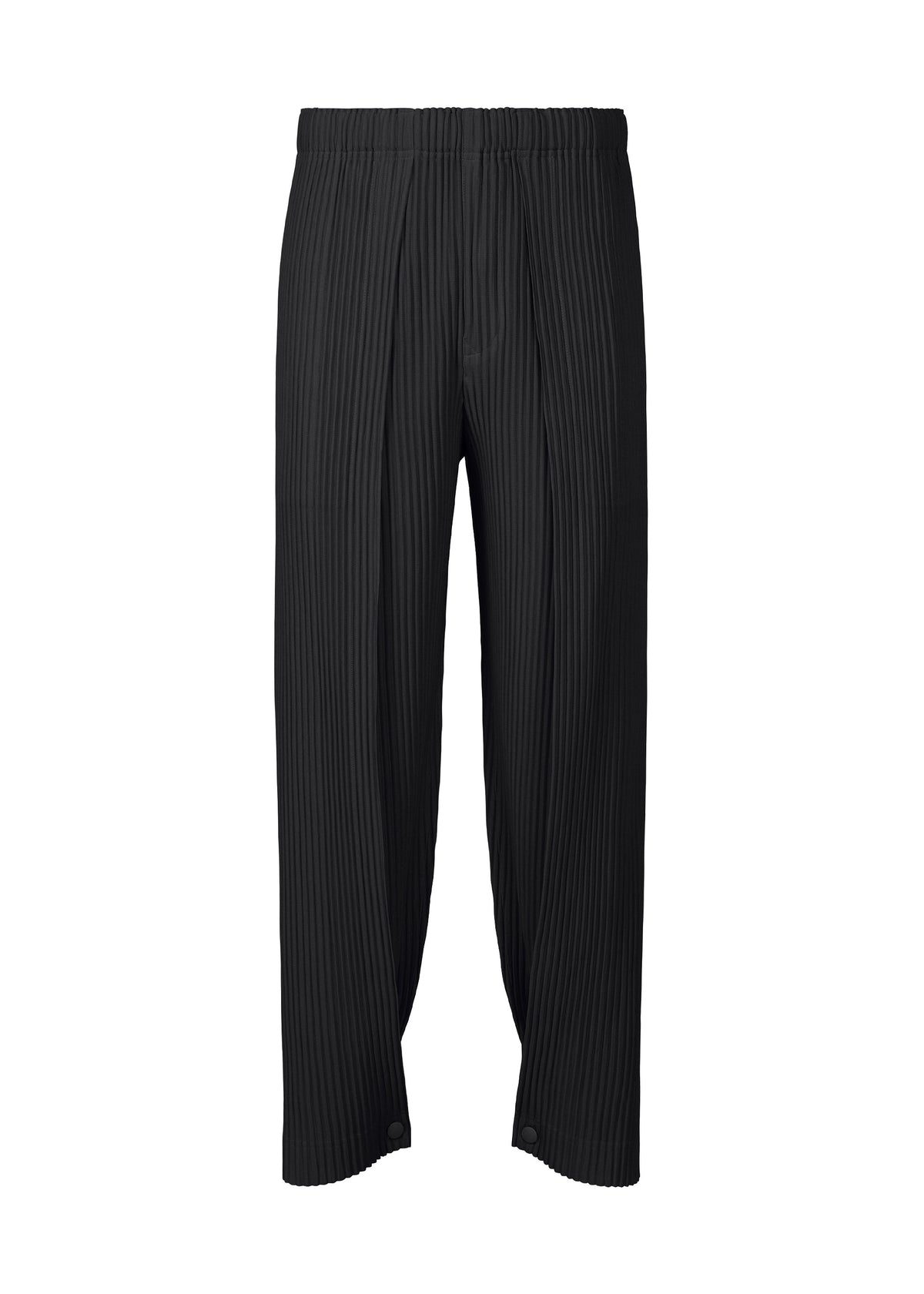 PLEATS BOTTOMS 1, Men's Pants, Black