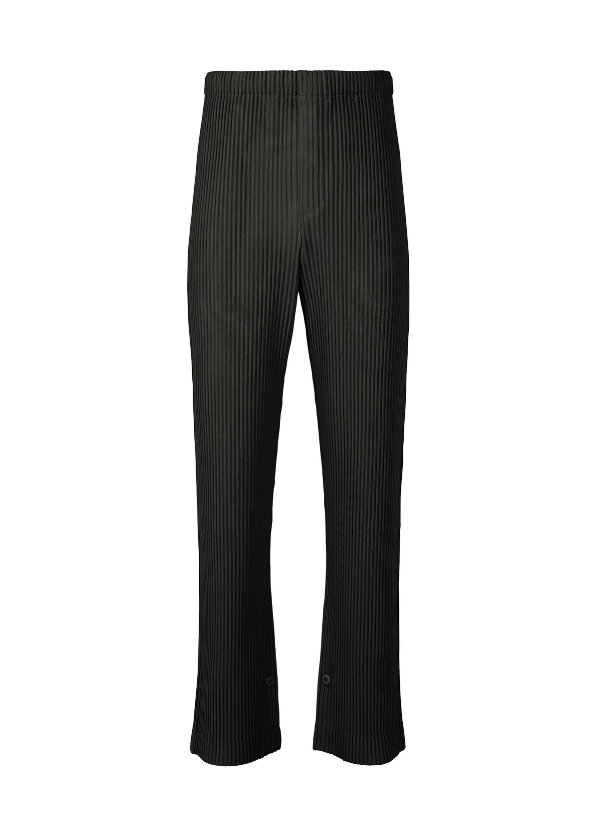 PLEATS BOTTOMS 1, Men's Pants, Black