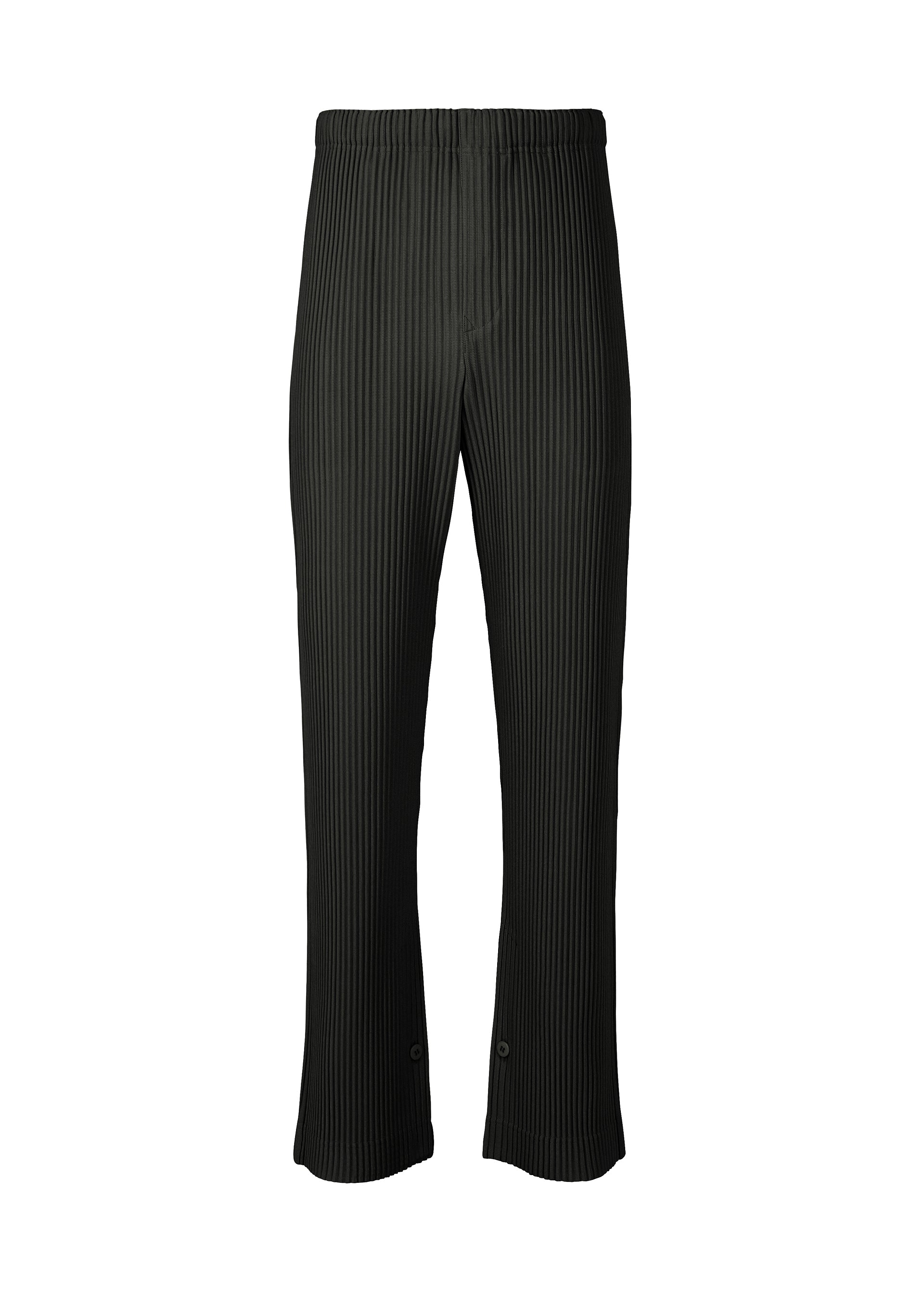 PLEATS BOTTOMS 1, Men's Pants, Black