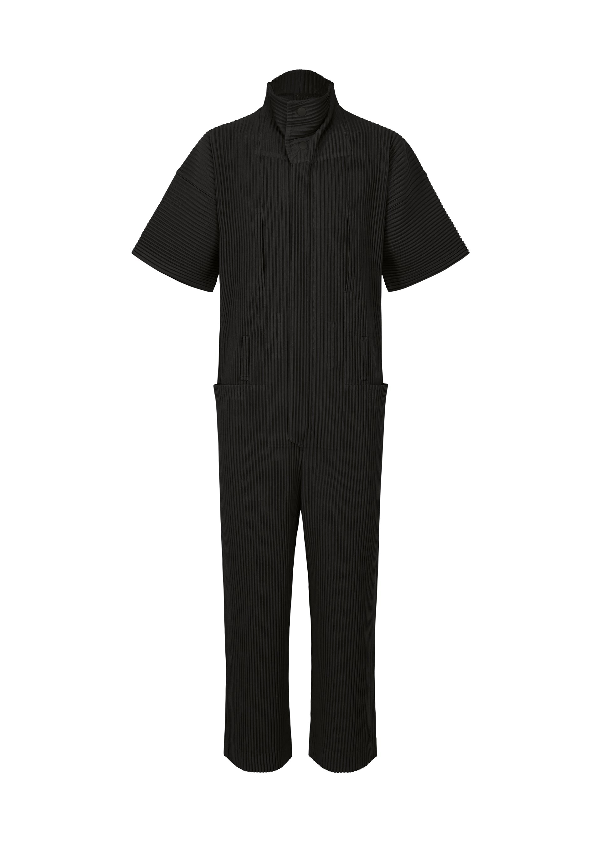 PLEATS BOTTOMS 1, Men's Jumpsuit, Black