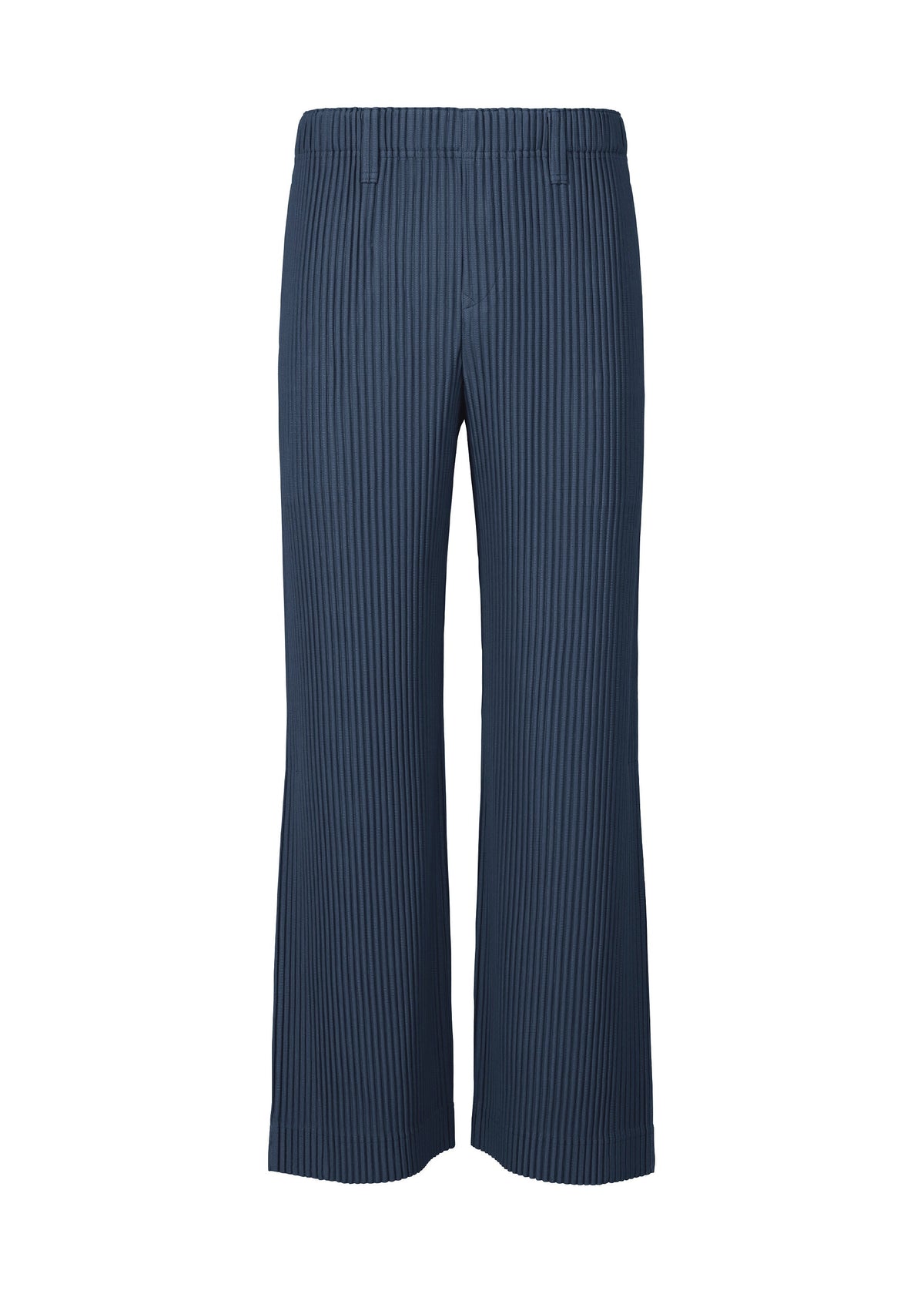 A pair of TAILORED PLEATS 1 wide-leg polyester pants by HOMME PLISSÉ ISSEY MIYAKE in dark blue pinstripe, shown against a white background. view 1 of 7