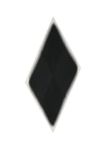 FRAMEWORK : CHUSEN STOLE by HOMME PLISSÉ ISSEY MIYAKE features a diamond-shaped black and gray gradient with soft edges on white, accented by thin vertical lines for a natural fiber texture effect. - BLACK （no.15）