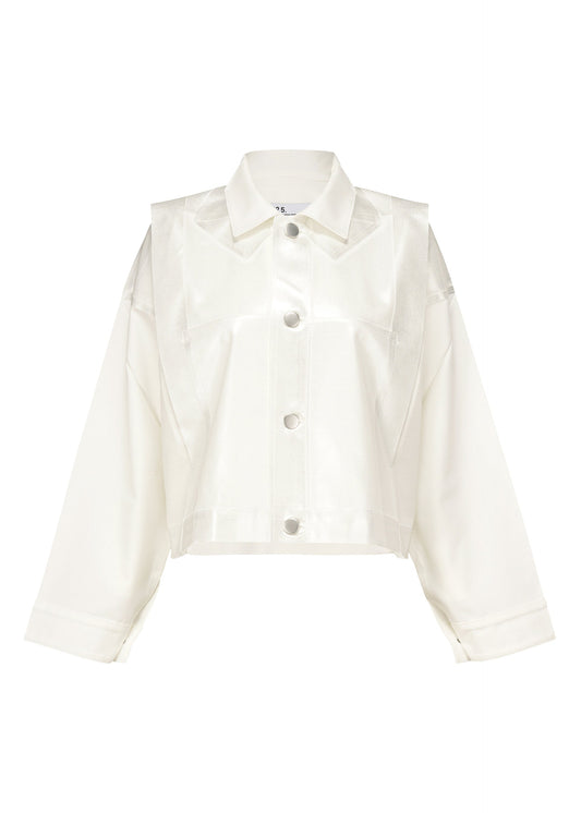 TUCKED FOIL, Women_Jackets & Coats_Jackets & Blousons, White