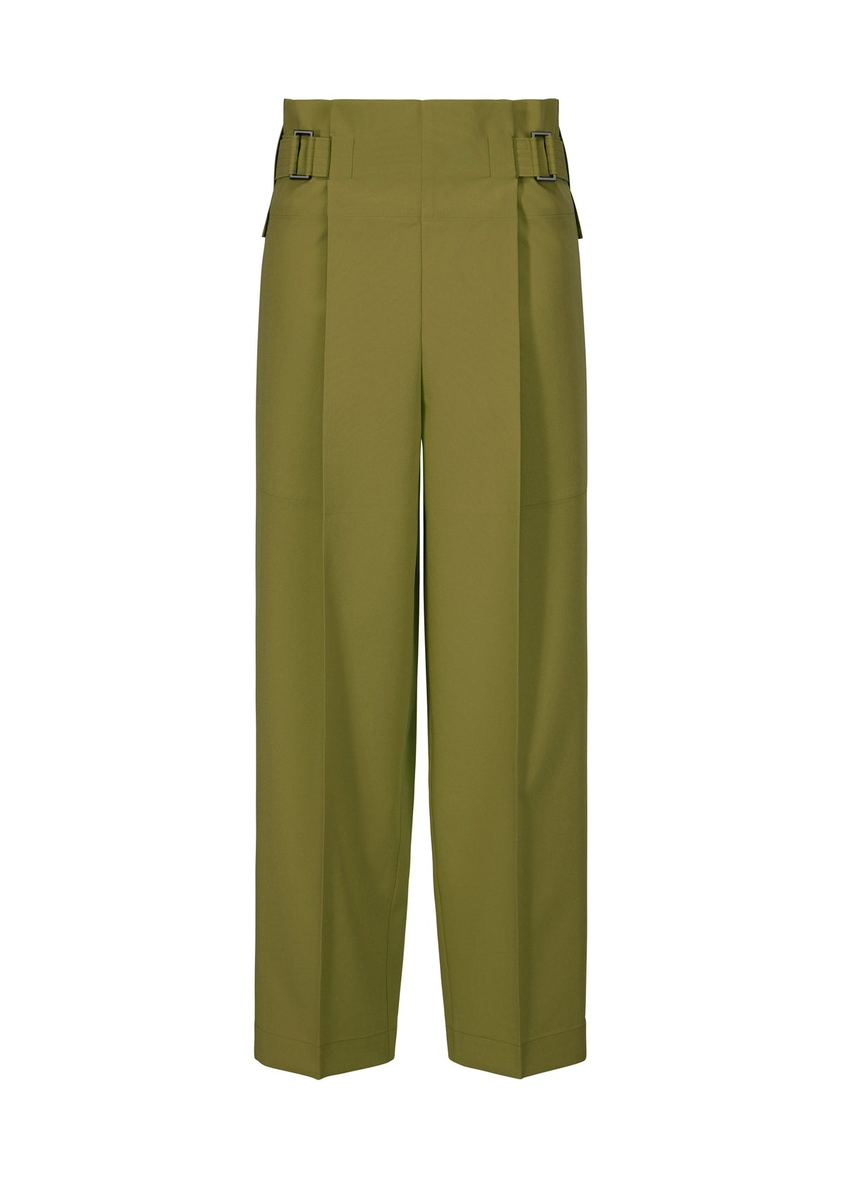 FLAT TUCK, women_pants, khaki