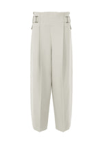 WOOL LIKE FLAT TUCK, Women's Pants, White - PEARL WHITE （no.03）