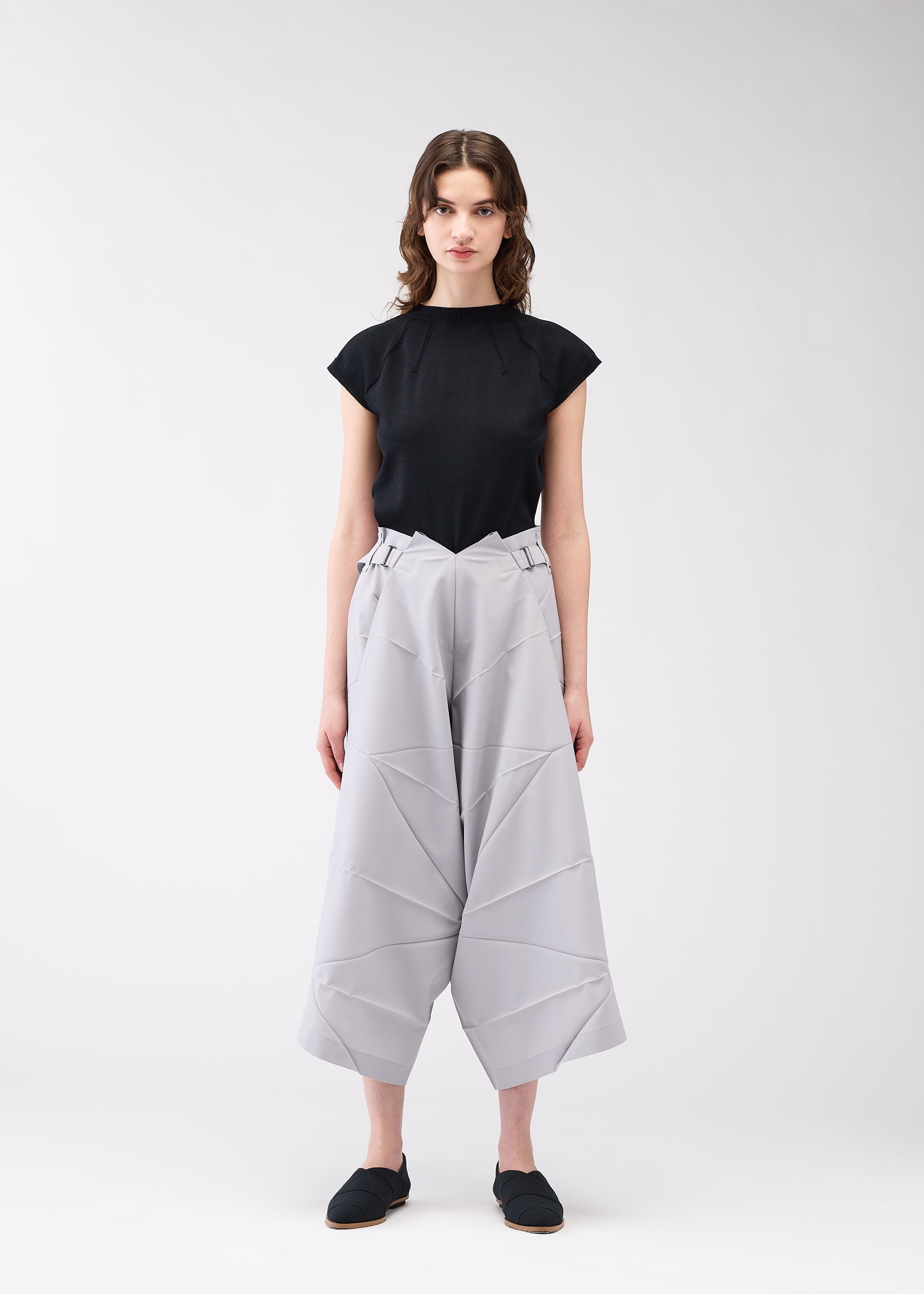 ✨️希少 ISSEY MIYAKE ジャガード織り サルエルパンツ グレー 2