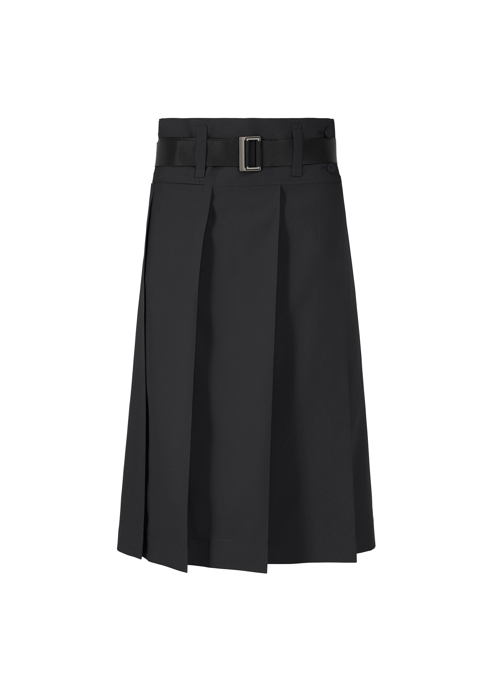 Zoomed view FLAT SIDE FOLD, Women's Skirt, Black - BLACK （no.15）