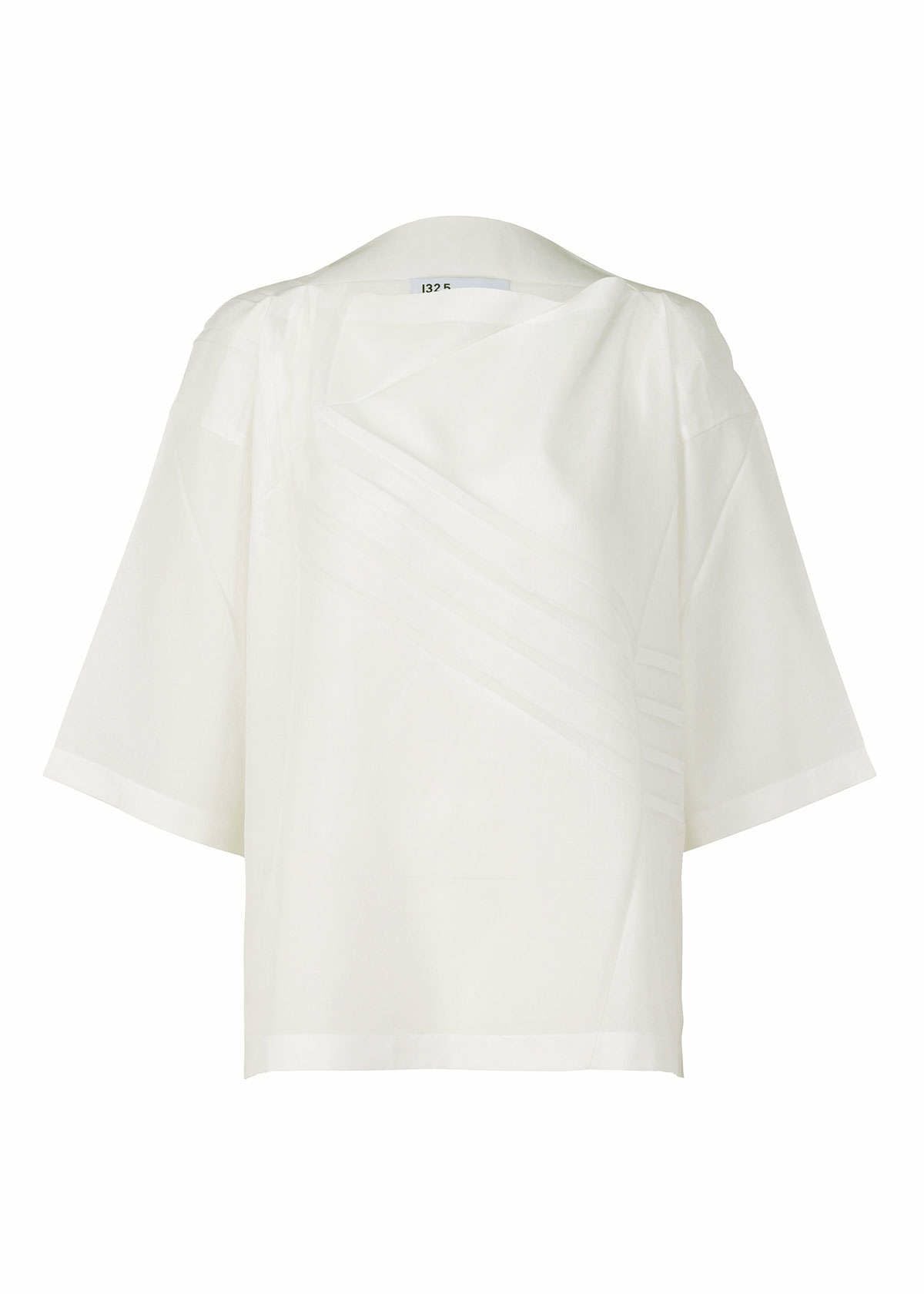 PLEATS T BASIC, Women's Tops, White