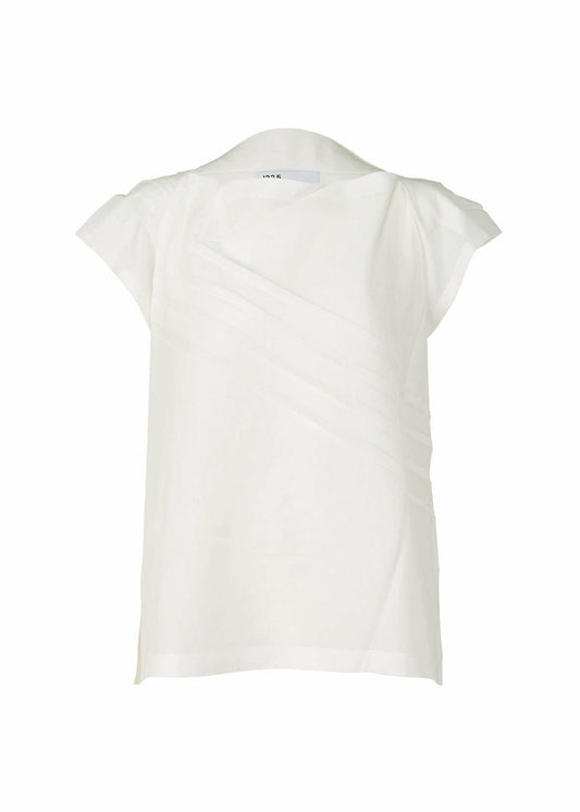 PLEATS T BASIC, Women's Tops, White