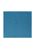 The SHEER FOLIO by 132 5. ISSEY MIYAKE is a rectangular blue fabric with a subtle wavy texture, featuring four snaps—two on each side—suggesting layered construction inspired by a portfolio design.