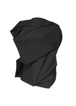 The NO.17 PRINT by 132 5. ISSEY MIYAKE features sharp, angular folds and geometric black shapes reminiscent of abstract origami or draped fabric, set against a plain white background. - CHARCOAL （no.14）