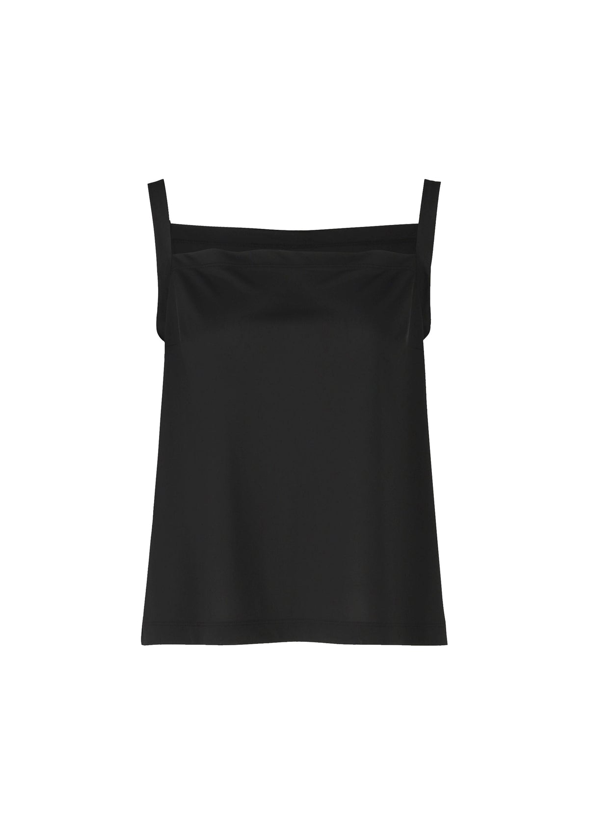 The NO.6 TRANSLUCENT by 132 5. ISSEY MIYAKE is a sheer black camisole-style tank top with wide straps, shown against a white background. view 5 of 11