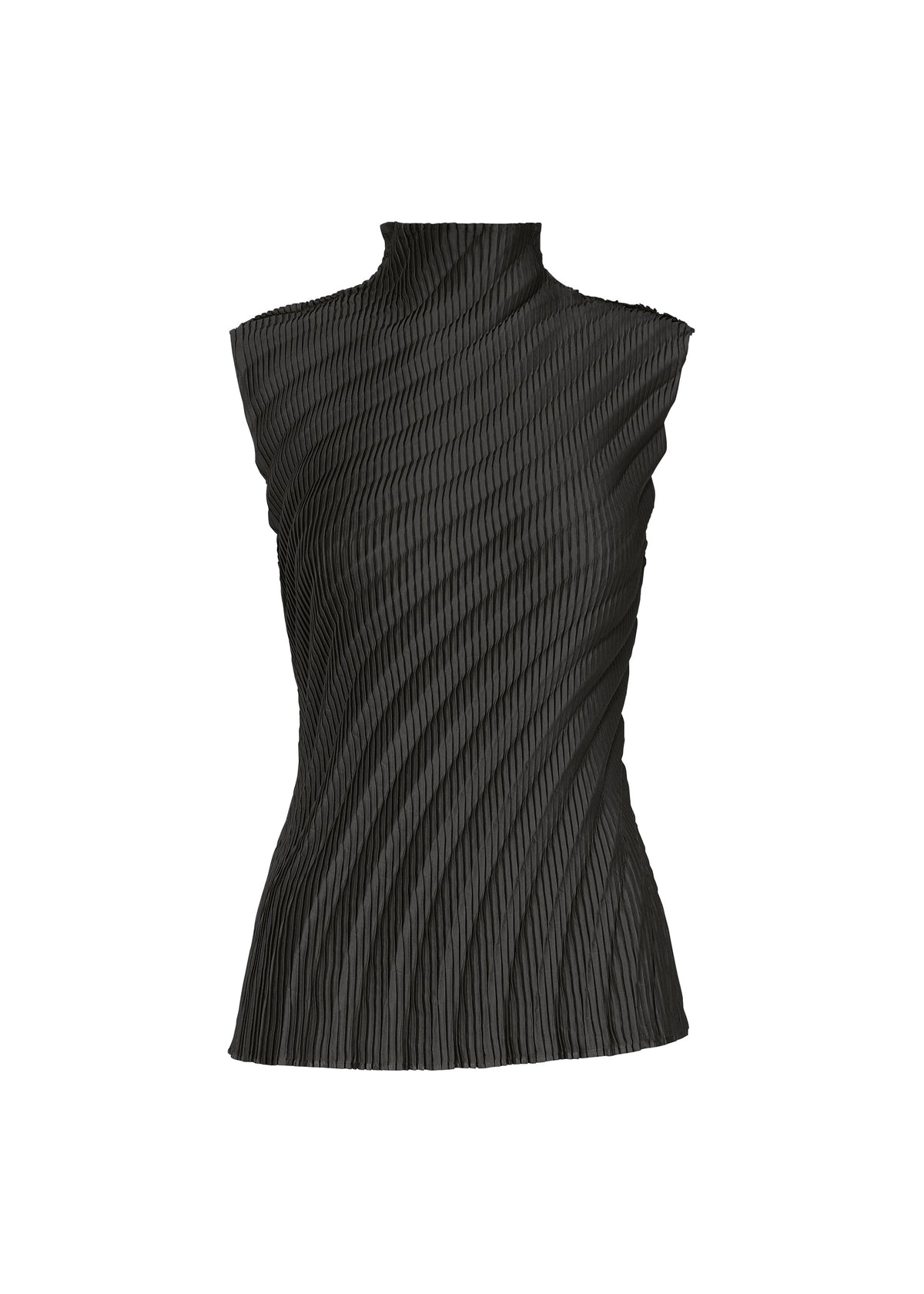 NUANCE PLEATS SOLID, Women's Tops, Black