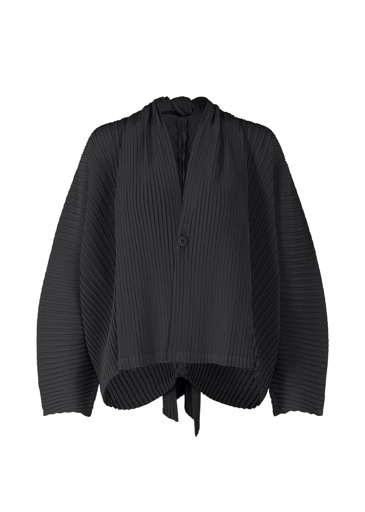 VIGOR PLEATS SOLID, Women's Tops Cardigan, Black