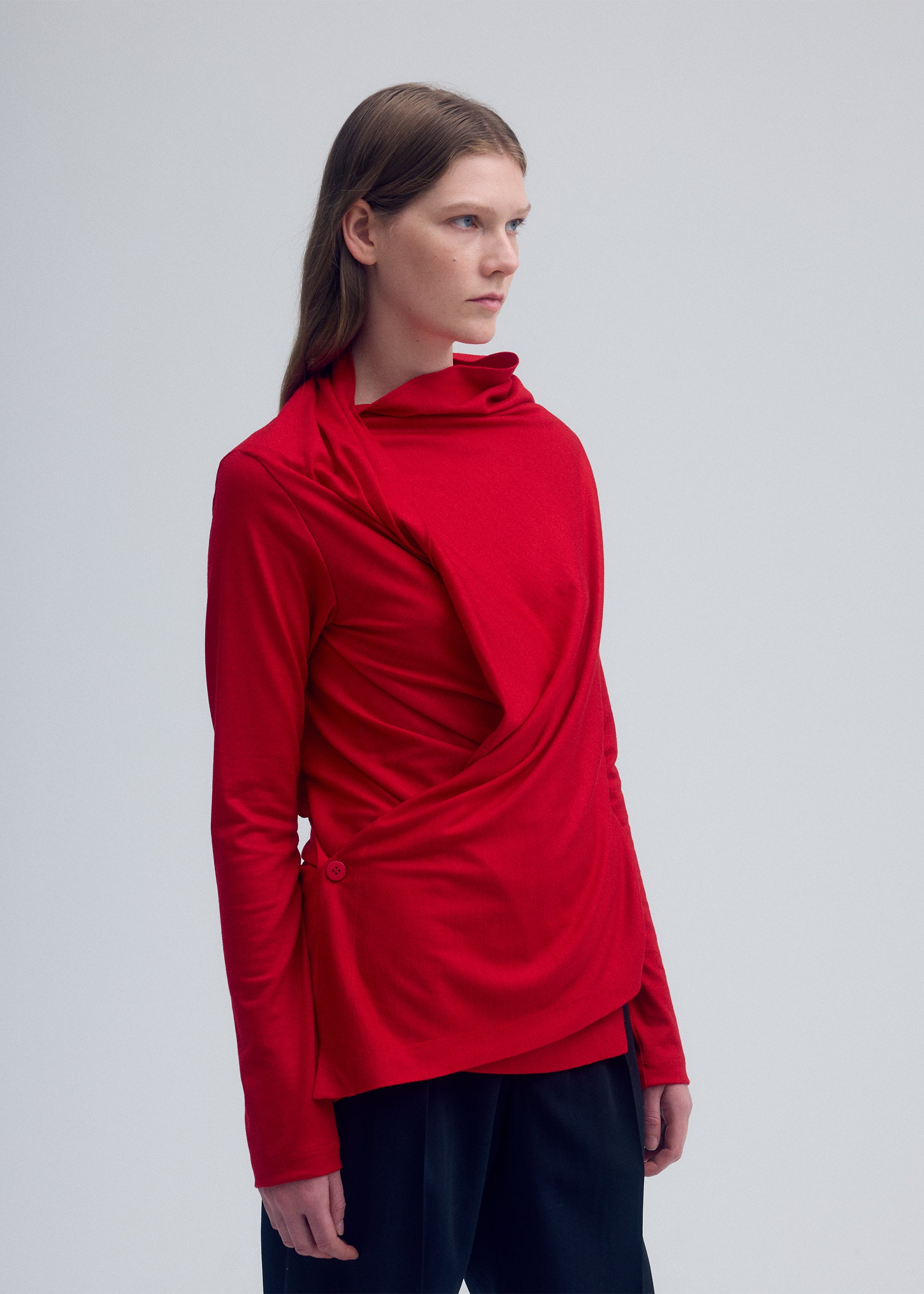 WRAPPED WOOL JERSEY