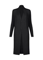HATCHING PLEATS, Women's_Jackets & Coats_Coats, Black