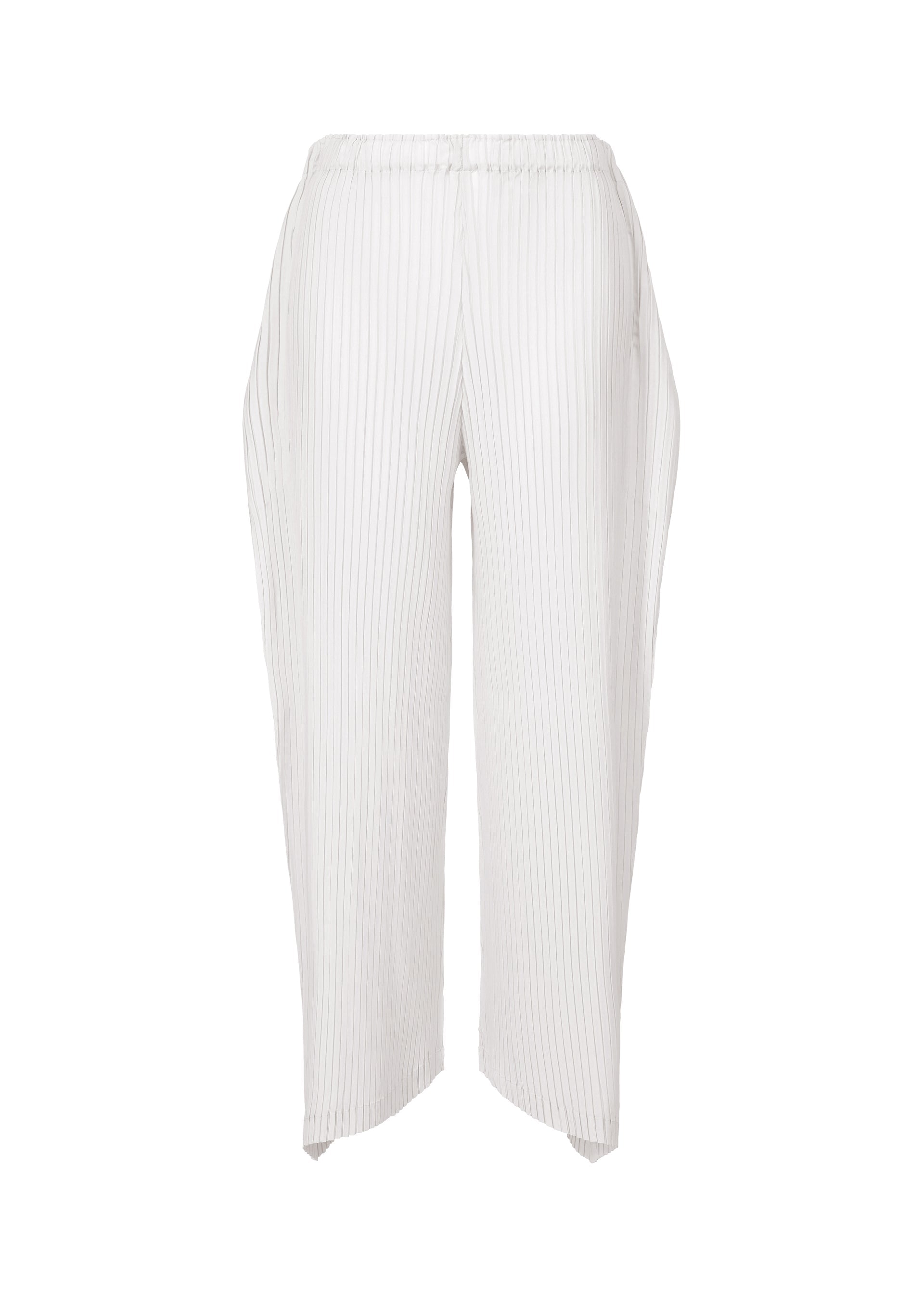 SHADOW STUDY PLEATS SOLID, Women's Pants, White