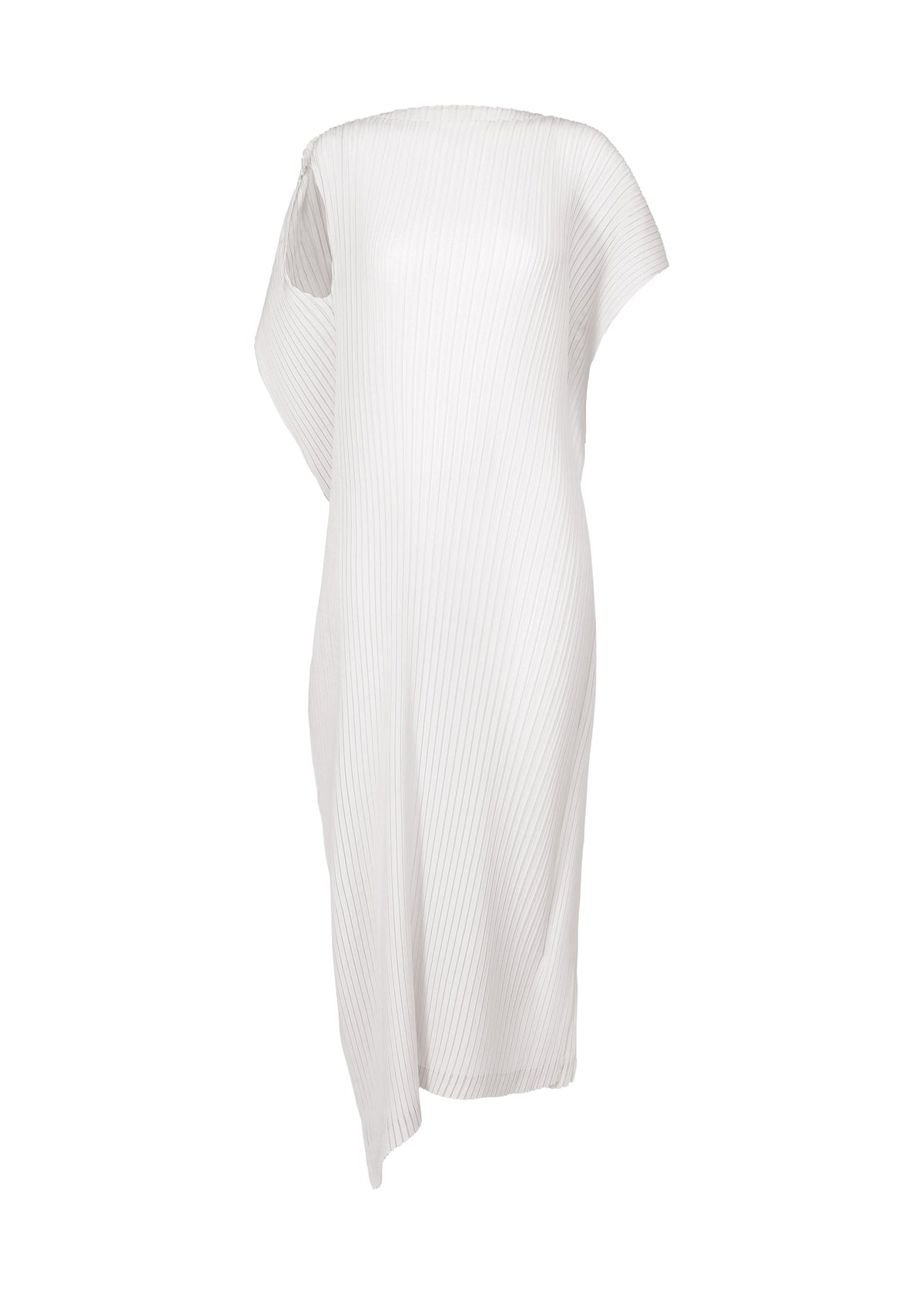 SHADOW STUDY PLEATS SOLID, Women's Dress, White