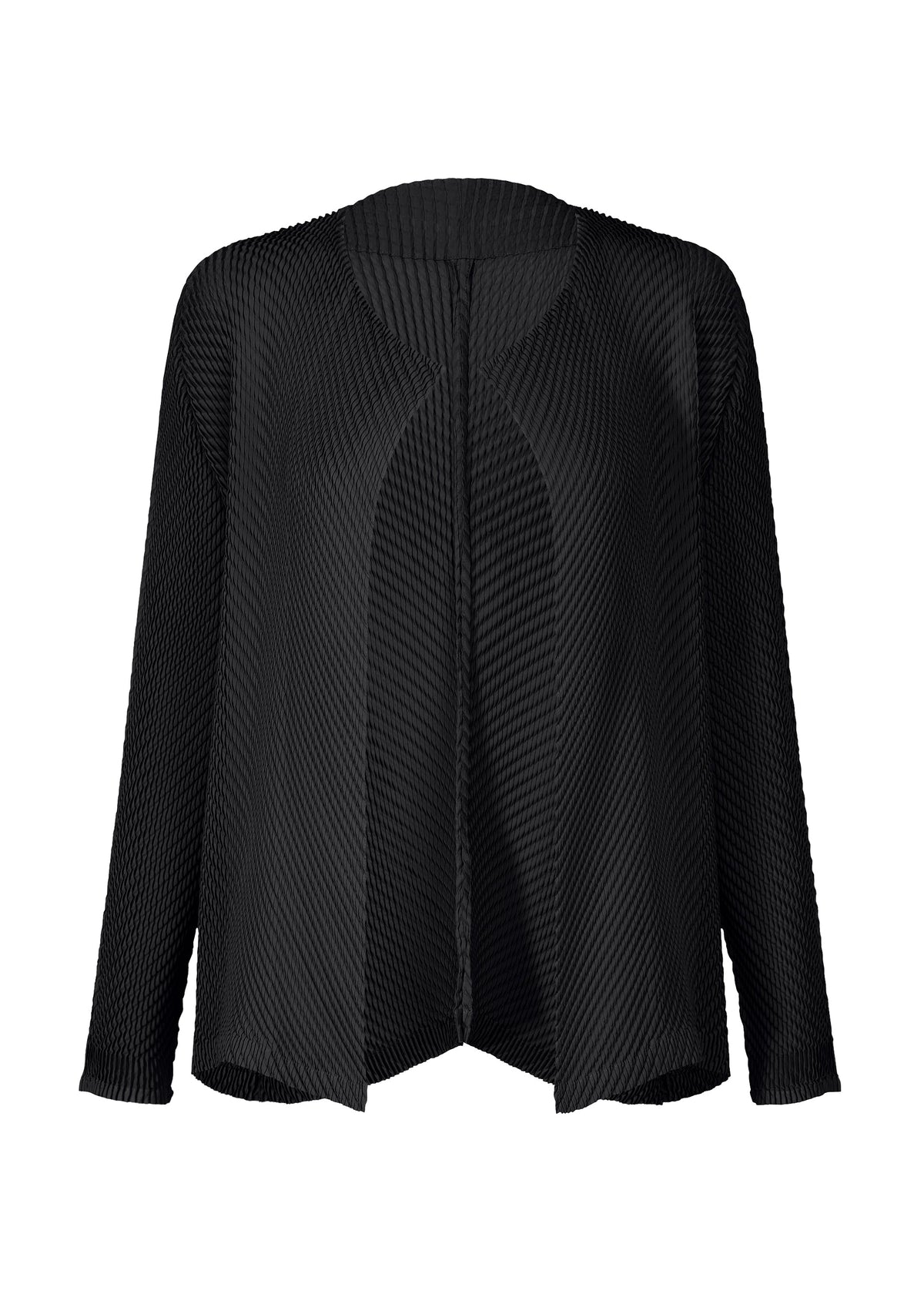 RHOMBUS PLEATS, Women's Tops Cardigan, Black