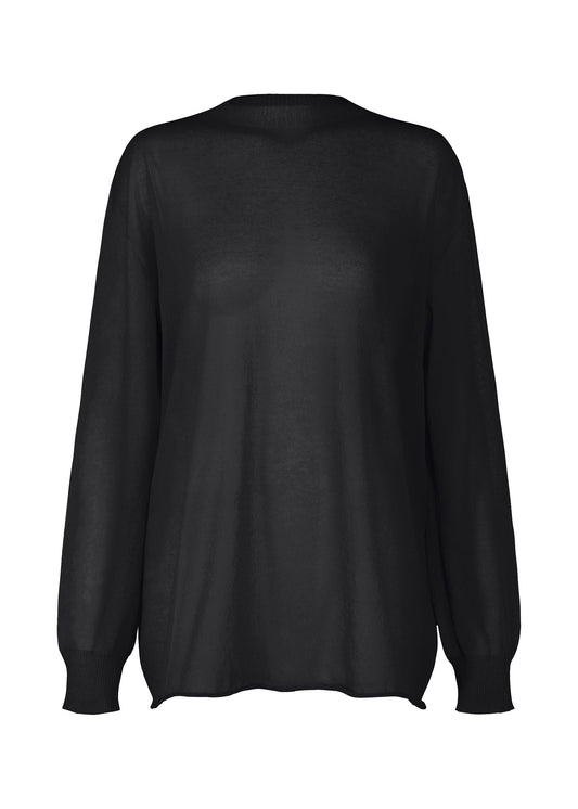 SHEER GEORGETTE KNIT, Women_knit, black