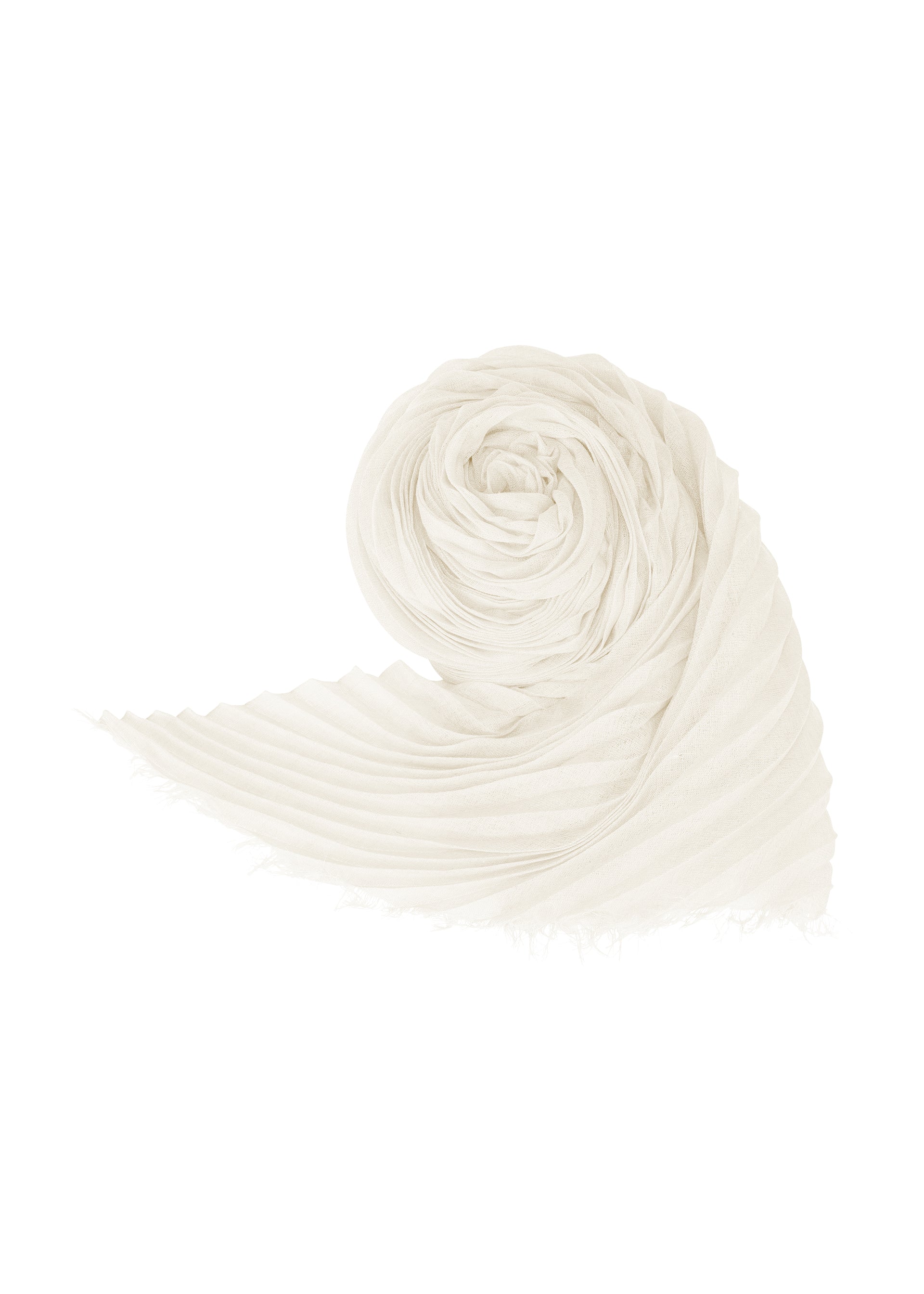 SILK WOOL PLEATS STOLE, Accessories & Others_Stole, White