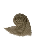 SILK WOOL PLEATS STOLE
