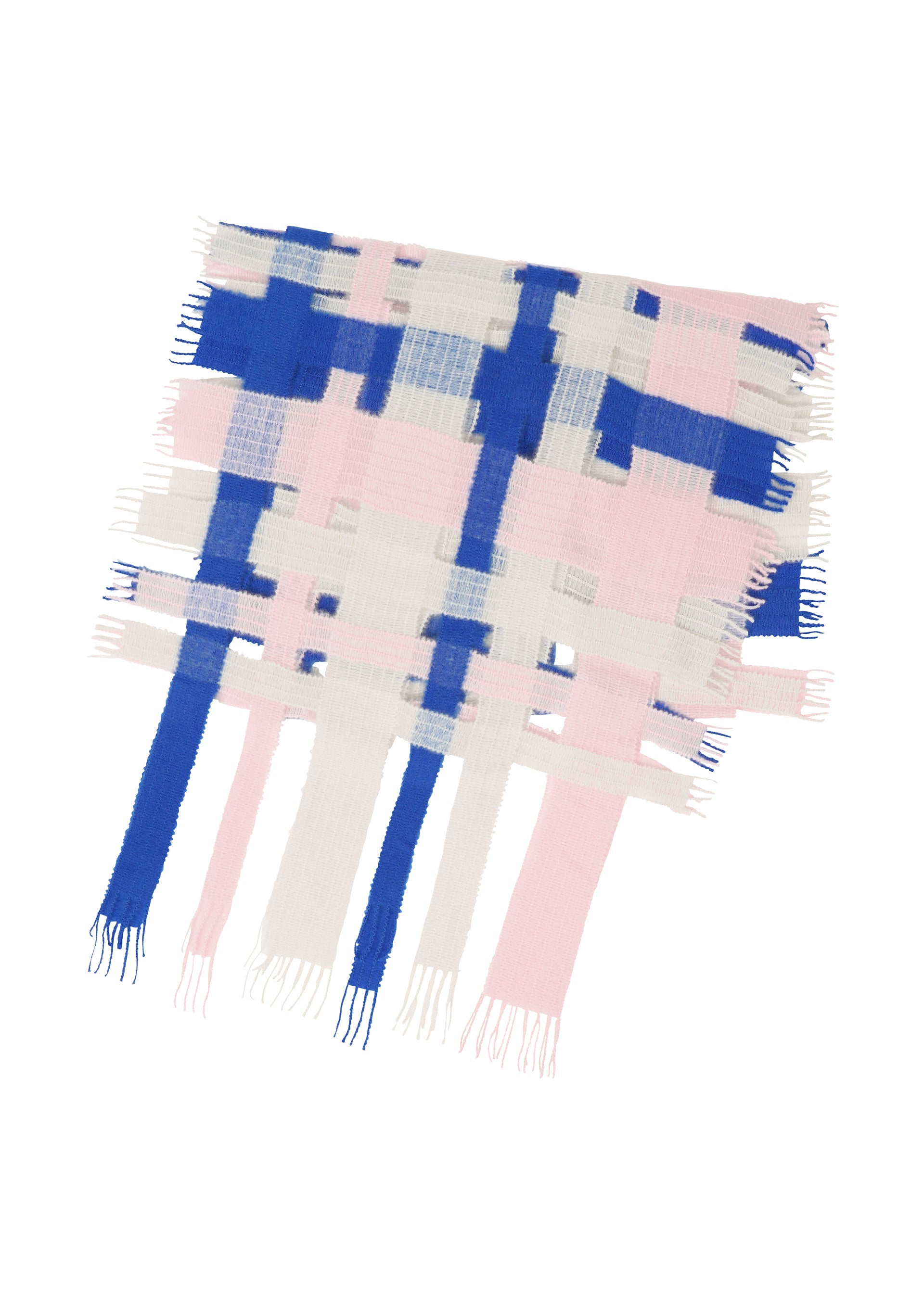 Zoomed view RASCHEL WEAVE STOLE - BLUE-HUED （no.76）