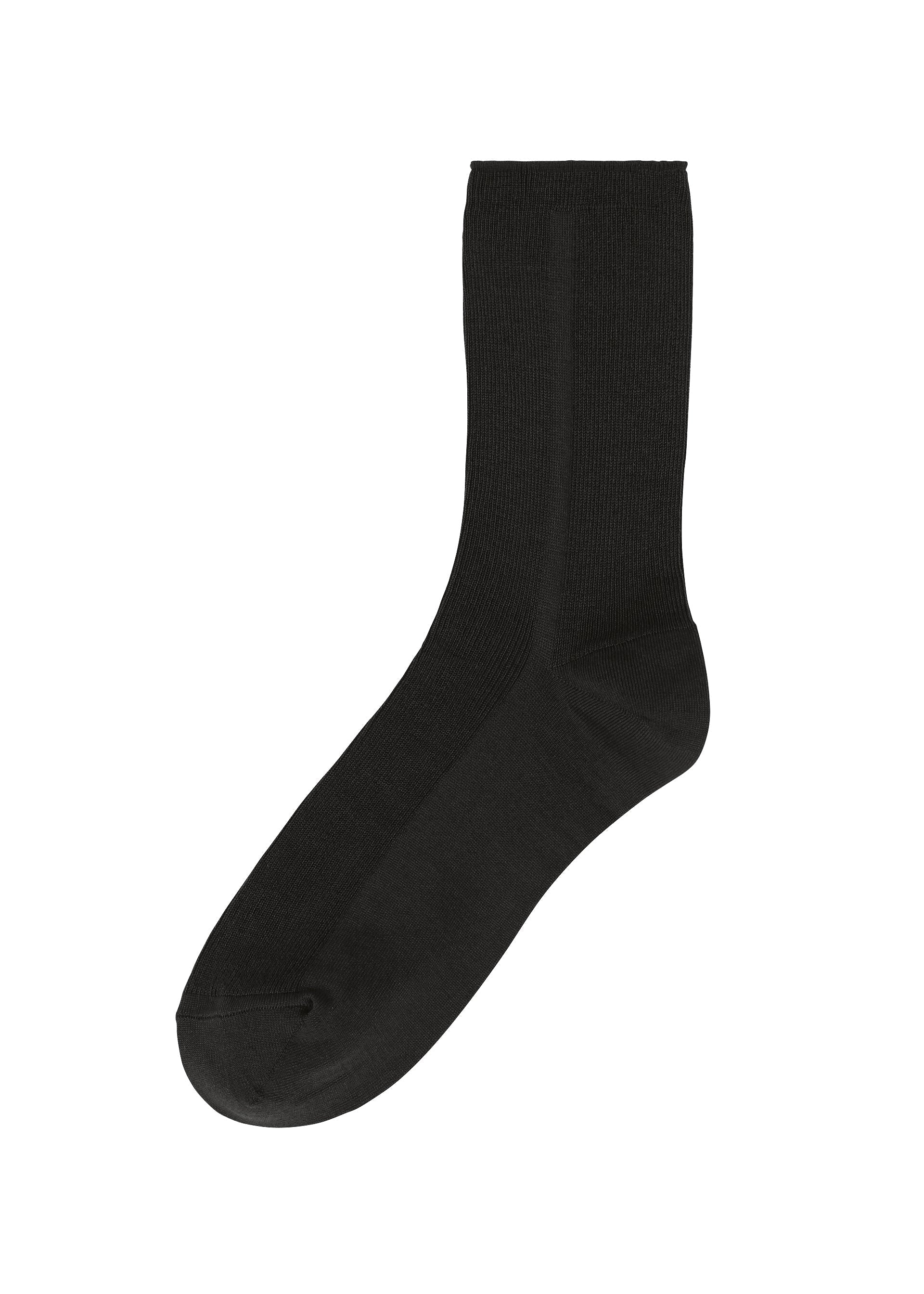 Zoomed view LINE RIB SOCKS, Accessories & Others_Legwear & Shoes, Black - BLACK （no.15）
