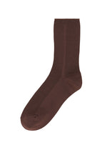LINE RIB SOCKS - DARK BROWN （no.45）